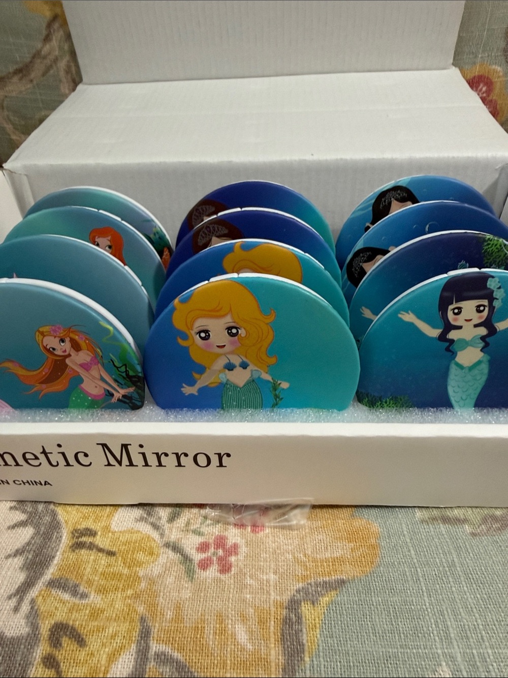 Set of 12 Mermaid Compact Pocket Mirrors - NIB